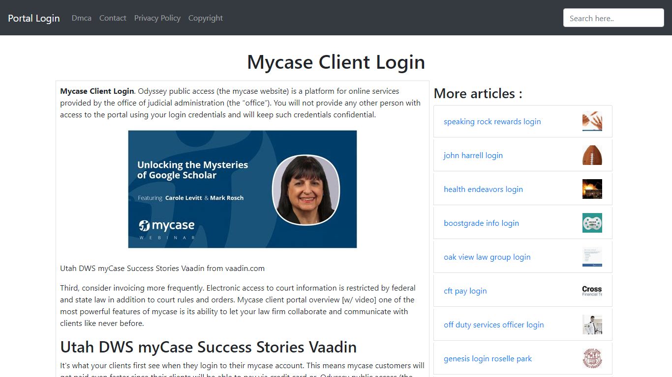 Mycase Client Login